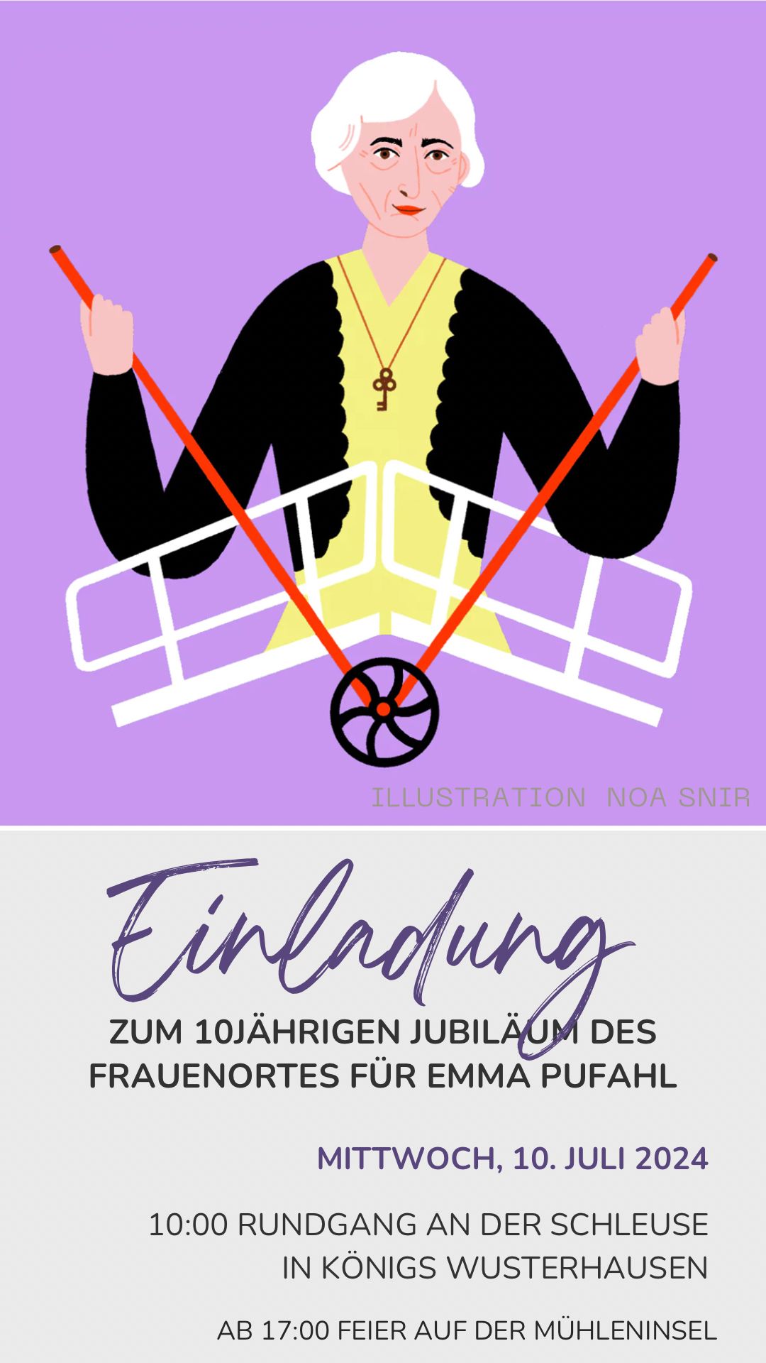 Einladung zur Jubiläumsfeier für den FrauenOrt Emma Pufahl am 10.07. in Königs Wusterhausen